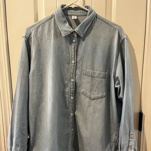 Oversized denim shirt